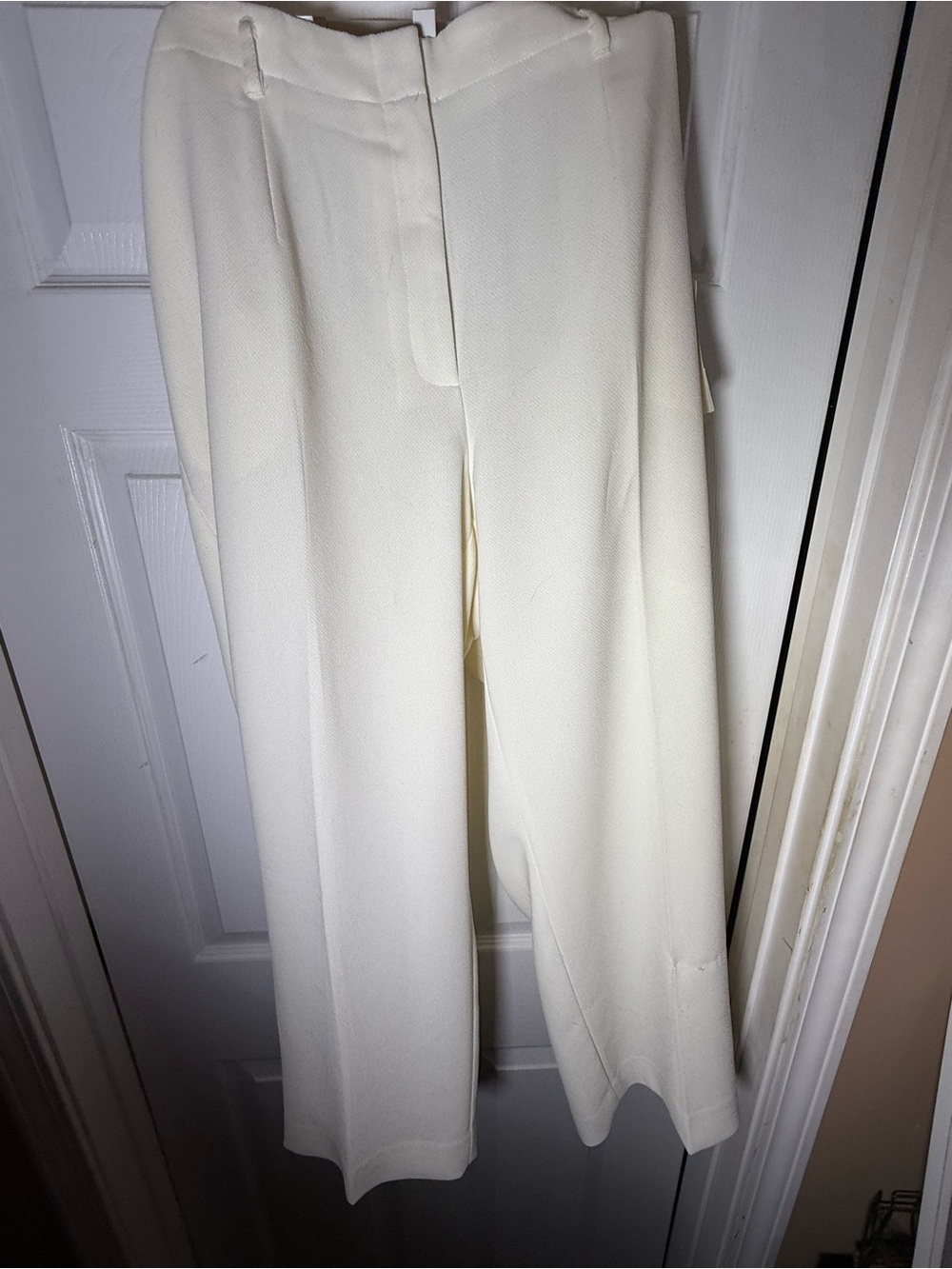 Elisabeth-Liz Claiborne Women's Cream Wide-Leg Dress Pants-Lined-16 Petite- NWT